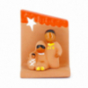 CRECHE - Mini Sainte Famille avec socle étoile - Santons en terre cuite (6cm) N° de Crèches
