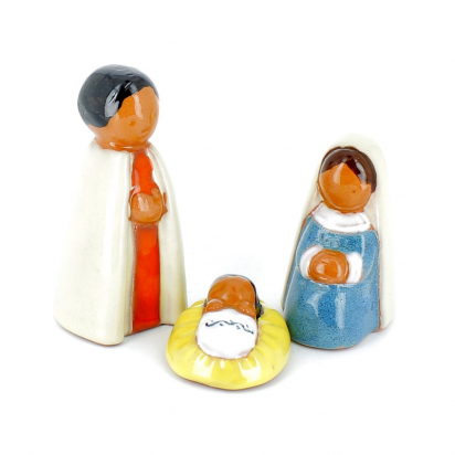 CRECHE - Sainte Famille - Santons en terre cuite (9 cm) N°50 de Crèches