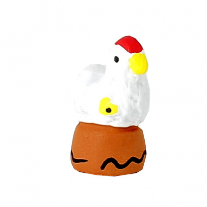 CRECHE - La poule - Santons en terre cuite (3,5cm) N°25 de Crèches de Noël