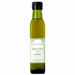 Huile d'olive vierge à l'huile essentielle de basilic