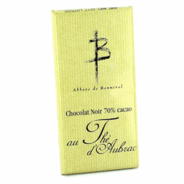 Tablette de chocolat noir au thé d'Aubrac de Confiseries