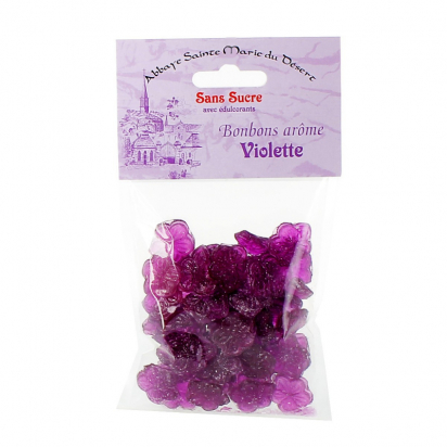 Bonbons arôme violette SANS SUCRE de Confiseries
