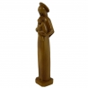 Statue religieuse de la Vierge Mère auréolée ton bois de Statues & Statuettes