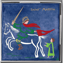 Céramique Saint Martin de Tours, Apôtre de la Gaule, peinte à la main