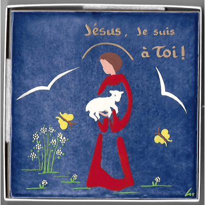 Céramique du Bon Pasteur avec l'inscription Jésus je suis à toi de Artisanat Monastique
