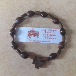 Dizainier-bracelet en bois marron de Pour ma prière