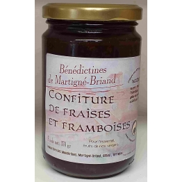 CONFITURE DE FRAISES - FRAMBOISES, 370 gr