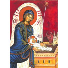 3 cartes de Noël enluminés par une moniale de l'Abbaye de Jouques de Noël
