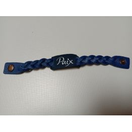 Bracelet en cuir bleu marine 