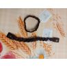 Bracelet tressé en cuir marron foncé de Petite maroquinerie