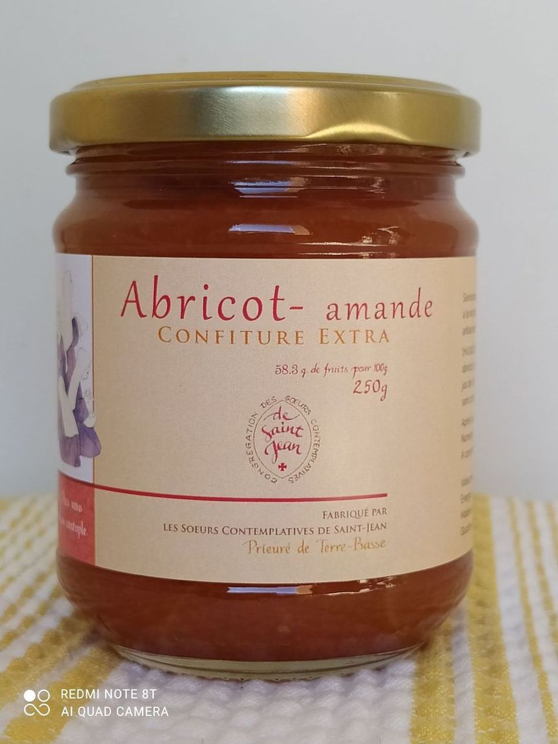 confiture d'abricot aux amandes - 250g - La Boutique de Theophile