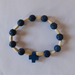 Dizainier-bracelet en bois bleu de Pour ma prière