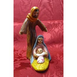 La sainte Famille en cire de Crèches de Noël