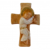 Enfant-Jésus sur croix polychrome de La Communion