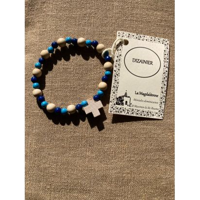 Dizainier bracelet bicolore bleu 