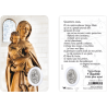 Carte plastifiée avec prière et médaille de Notre Dame d'Aiguebelle 