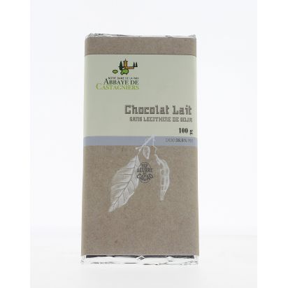 Tablette de Chocolat au Lait sans lecitine de soja - 100 g 