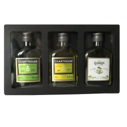 Coffret Chartreuse Verte, Jaune et Génépi (n'est plus confectionné - dernières unités disponibles) 