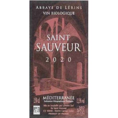 Vin rouge de pays de méditerranée - Saint-Sauveur - BIO - Magnum ~ 2020 