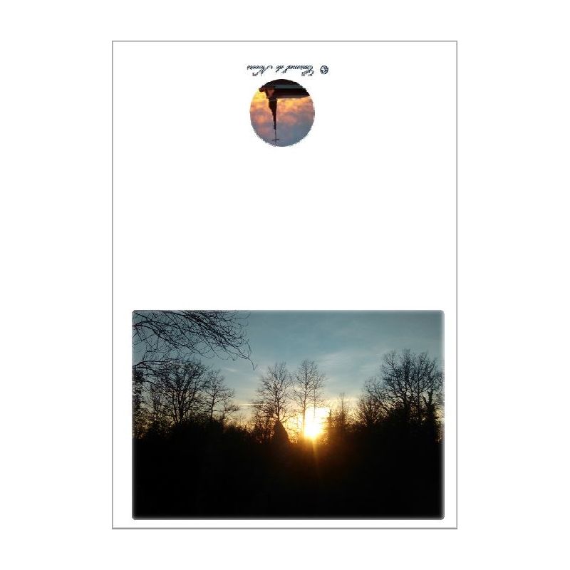  Carte  nature  coucher de soleil article monastique