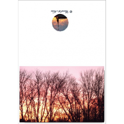 Carte nature en photographie coucher de soleil associant ciel et terre par les arbres Artisanat monastique de Cartes de la Na...