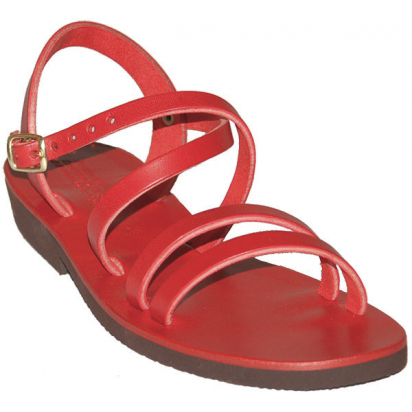 Sandales modèle Hildegarde - rouge de Sandales Femmes